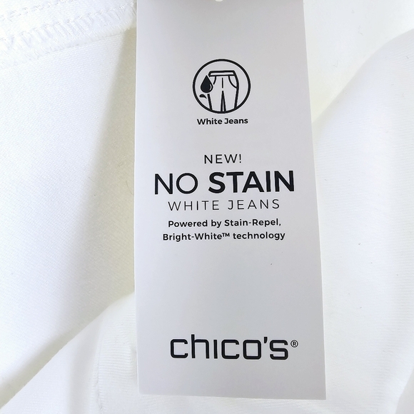 Chico's #570258018 So Slimming White Girlfriend Ankle Jeans NWT - Picture 7 of 16